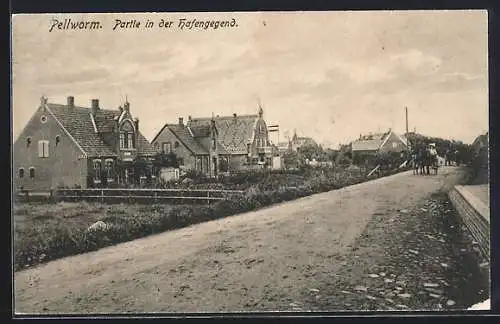 AK Pellworm, Partie in der Hafengegend