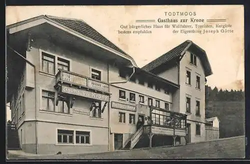 AK Todtmoos, Blick auf das Gasthaus zur Krone