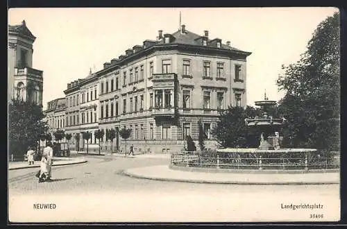 AK Neuwied, Strasseneck am Landgerichtsplatz