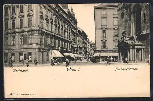 AK Wien, Kohlmarkt und Michaelerkirche