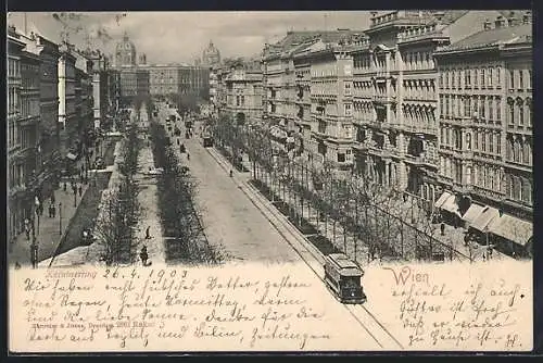 AK Wien, Strassenbahn am Kärntnerring