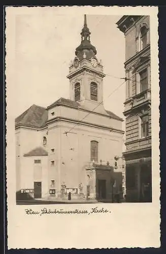 AK Wien, Schönbrunnerstrasse, Pfarrkirche St. Josef zu Margareten