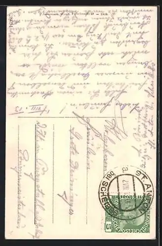 AK St. Anton an der Jessnitz, Totalansicht aus der Vogelschau