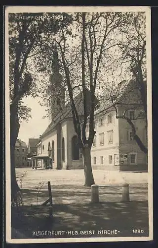 AK Klagenfurt, Hlg. Geist Kirche mit Vorplatz