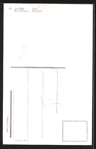 Künstler-AK Tolstoi in Tunica mit Vollbart