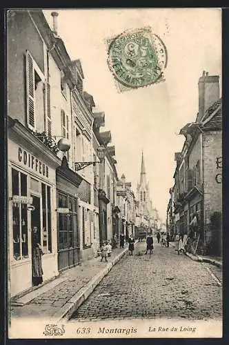 AK Montargis, La Rue du Loing