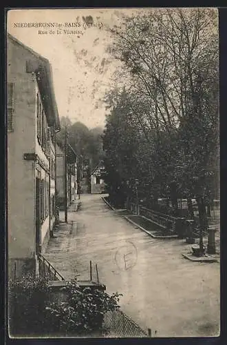 AK Niederbronn-les-Bains, Rue de la Victoire