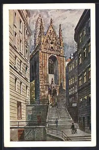 Künstler-AK Wien, Kirche Maria am Gestade