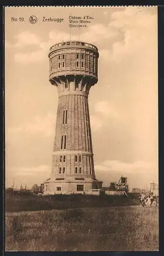 AK Zeebrugge, Chateau d`Eau, Wasserturm