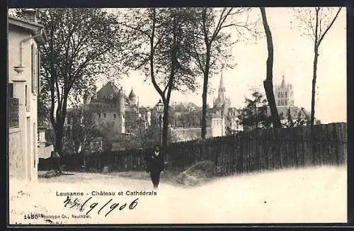 AK Lausanne, Château et Cathédrale