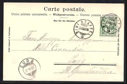 AK Rigi-Kaltbad, Hotel mit Pilatus