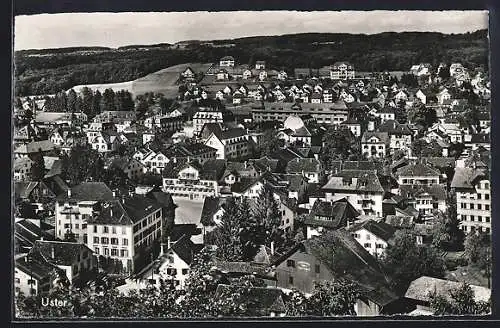 AK Uster, Teilansicht mit Strassenpartie