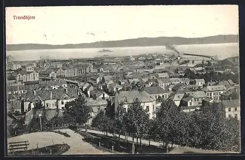 AK Trondhjem, Blick über die Ortschaft