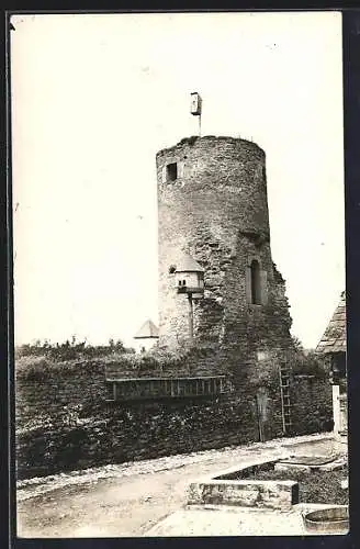 Foto-AK Mainbernheim, Turm an der Stadtmauer