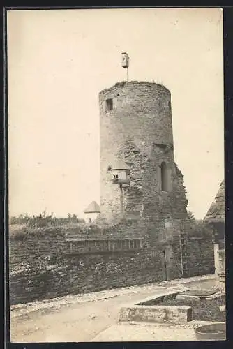 Foto-AK Mainbernheim, Turm an der Stadtmauer