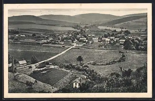 AK Wutha b. Eisenach, Totalansicht vom kleinen Hörselberg aus