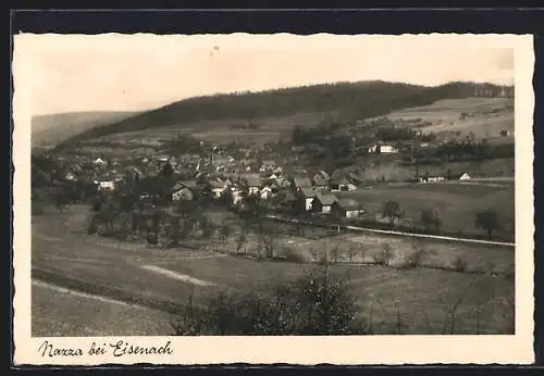 AK Nazza bei Eisenach, Teilansicht mit Bäumen