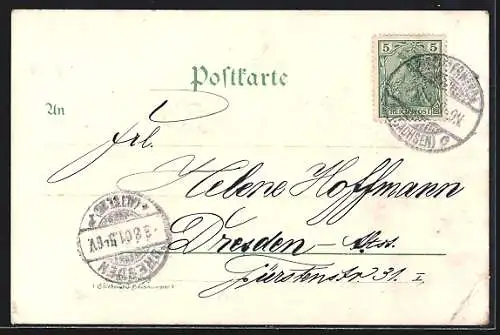 AK Bischofswerda, Markt mit Rathaus