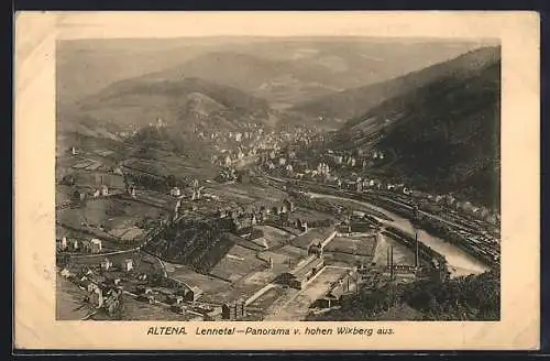 AK Altena /Lennetal, Panorama vom hohen Wixberg aus