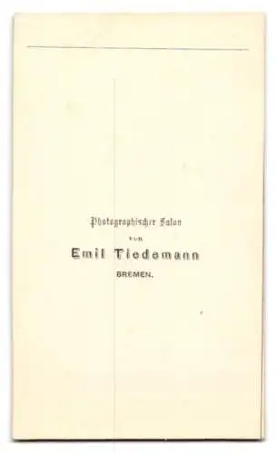 Fotografie E. Tiedemann, Bremen, Porträt einer Dame