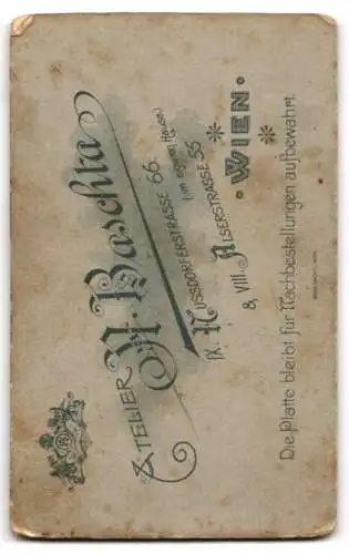 Fotografie A. Baschta, Wien, Nussdorferstrasse 66, Porträt einer jungen Frau