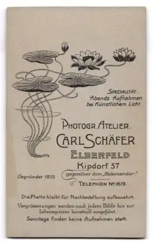 Fotografie Carl Schäfer, Elberfeld, Kipdorf 57, Familienporträt mit Kind