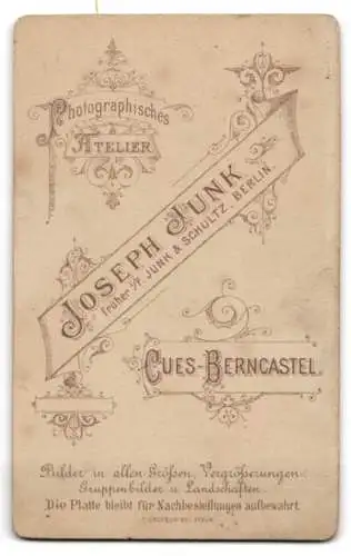 Fotografie Joseph Junk, Cues-Berncastel, Porträt eines jungen Mannes