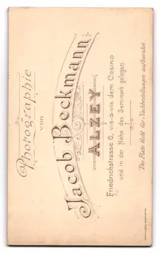Fotografie Jacob Beckmann, Alzey, Friedrichstrasse 6, Porträt eines Mädchens