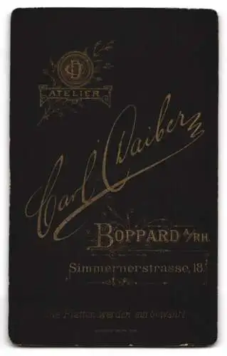 Fotografie Carl Daiber, Boppard, Simmernerstrasse 18, Porträt einer Frau