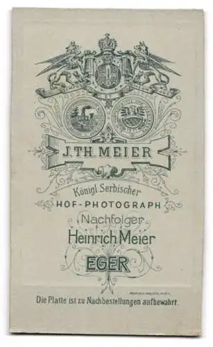 Fotografie J.Th. Meier, Eger, Portrait eines jungen Mannes