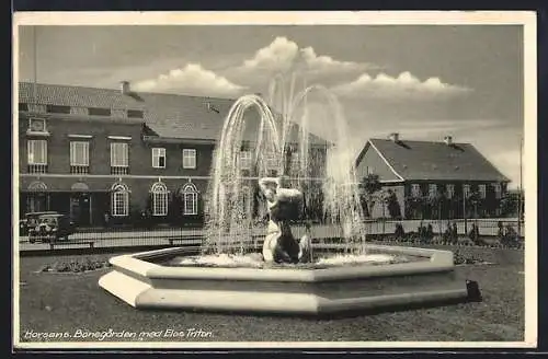 AK Horsens, Banegarden med Elos Triton, Bahnhof