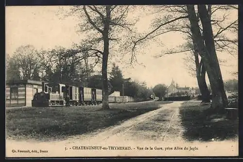 AK Chateauneuf-en-Thymerais, Vue de la Gare, prise Allee du Jaglu