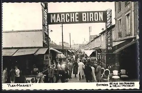 AK Saint-Ouen, Marche Biron Flea-Market, 85, Rue des Rosiers & 118, Ave. Michelet, Antiquitätenhandel