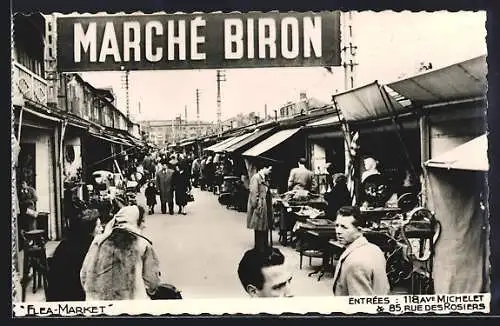 AK Saint-Ouen, Flea-Market, Marche Biron, 85, Rue des Rosiers & 118, Avenue Michelet, Antiquitätenhändler