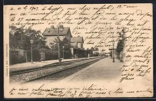 AK Le Bourget, La Gare, Bahnhof