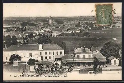 AK La Ferte-Bernard, Vue panoramique, Bahnhof