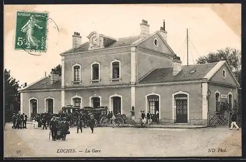 AK Loches, La Gare, Bahnhof