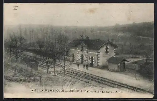 AK La Membrolle-sur-Choisille /I.-et-L., La Gare, Bahnhof