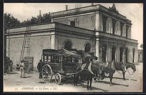 AK Amboise, La Gare, Bahnhof