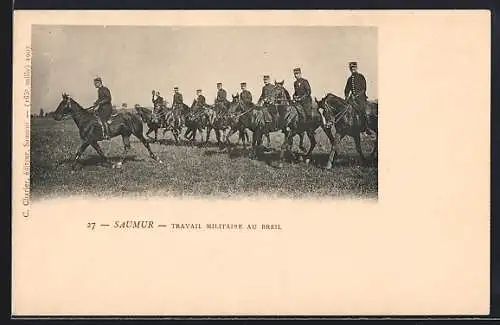 AK Saumur, Travail Militaire au Breil, franz. Kavallerie