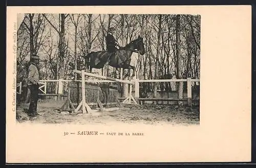 AK Saumur, Saut de laBarre, franz. Kavallerie