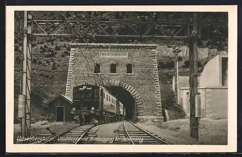 AK Lötschbergbahn vor dem Nordausgang des Lötschbergtunnels, Bergbahn