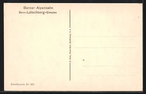 AK Lötschbergbahn vor dem Nordausgang des Lötschbergtunnels, Bergbahn