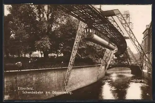 AK Elberfeld, Schwebebahn am Döppersberg