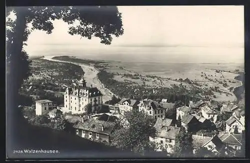 AK Walzenhausen, Totale vom Berg aus gesehen