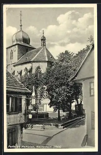 AK Wachenheim / Pfalz, Partie am Marktplatz