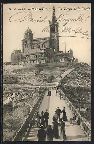 AK Marseille, l`église de la Vierge de la Garde