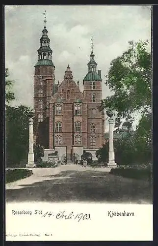 AK Kjobenhavn, Rosenborg Slot, Blick zum Schloss