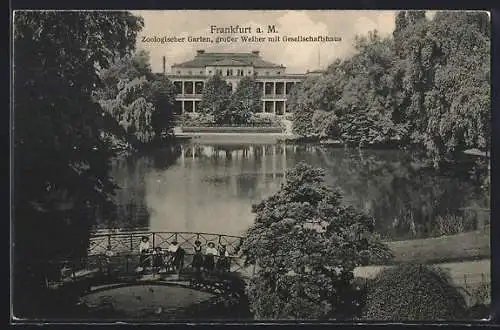 AK Frankfurt a. M., Zoologischer Garten, Gesellschaftshaus