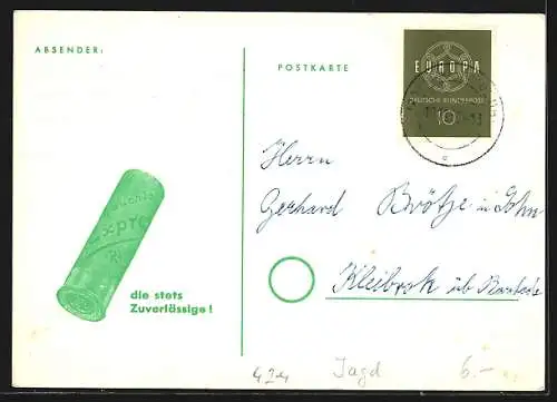 AK Einladung zur Jagd, Jäger und Jagdhund